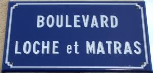 Plaque Bd Loches et Matras