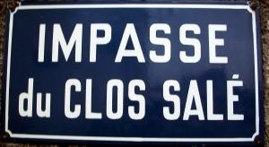 Plaque Impasse du Clos Salé