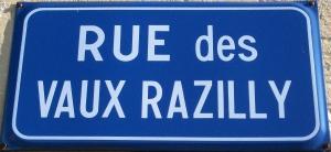 Plaque Rue des Vaux Razilly