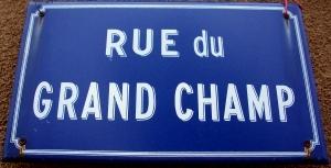 Plaque rue du Grand Champ